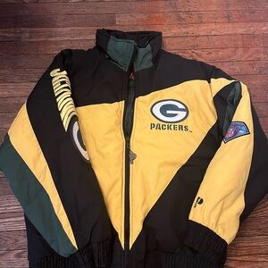 Vintage 1994 Green Bay Packer NFL Pro Player Jacket Puffer Coat Football Size M
